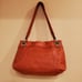 B. Makowsky Red leather Satchel Purse Bag
