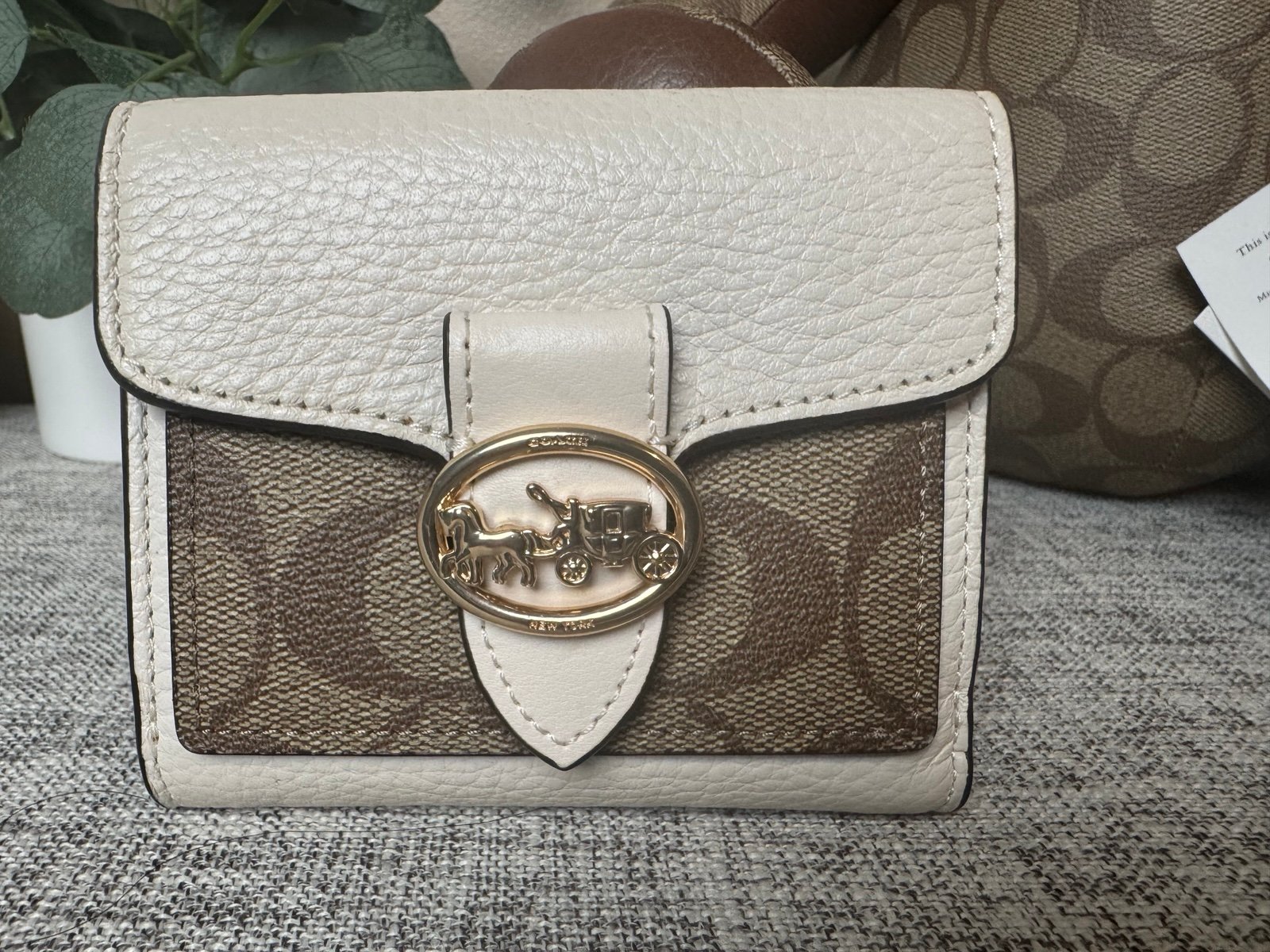 99 COACH Georgie small wallet in Signature canvas