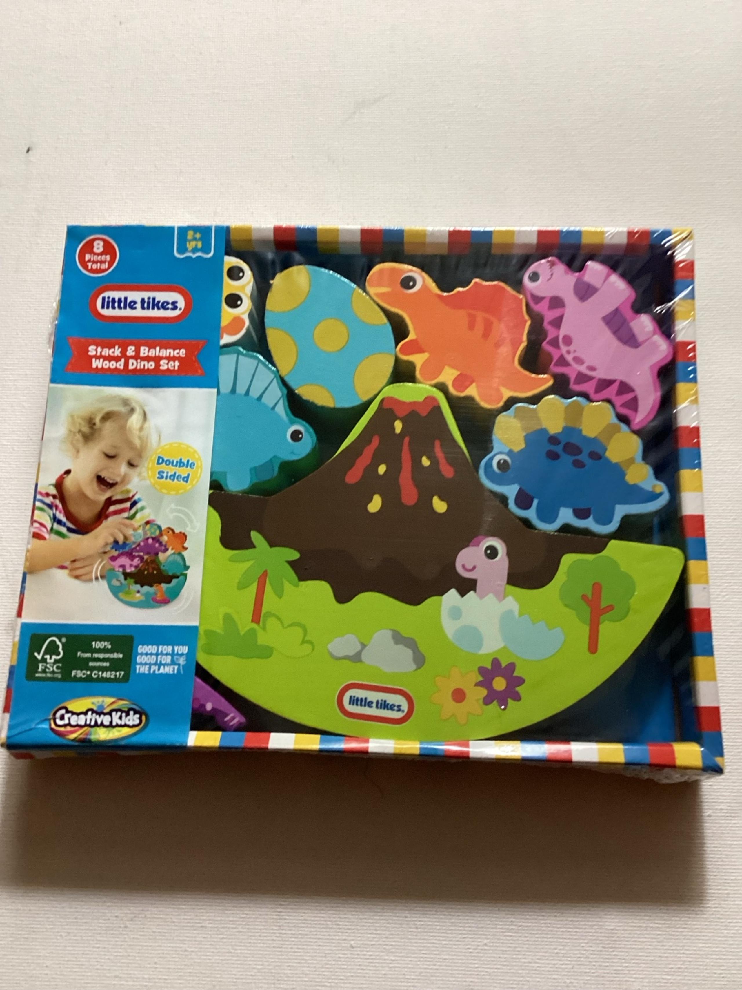 Little tikes stack and balance wood Dino set