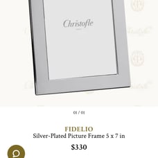 Christofle 5x7 mirror finish photo frame