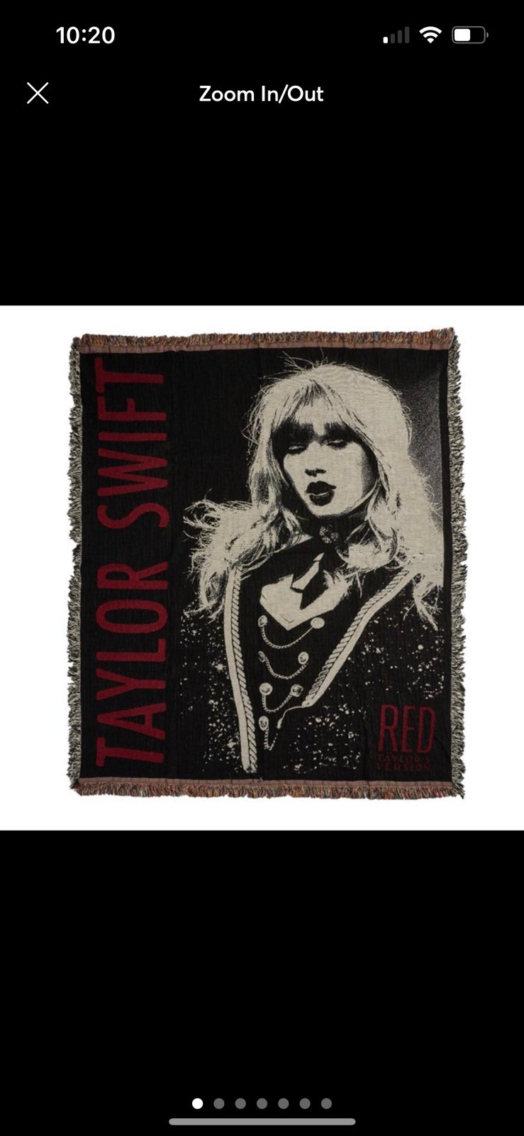 Taylor Swift 2021 Red (Taylor's Version) Album Cover Woven