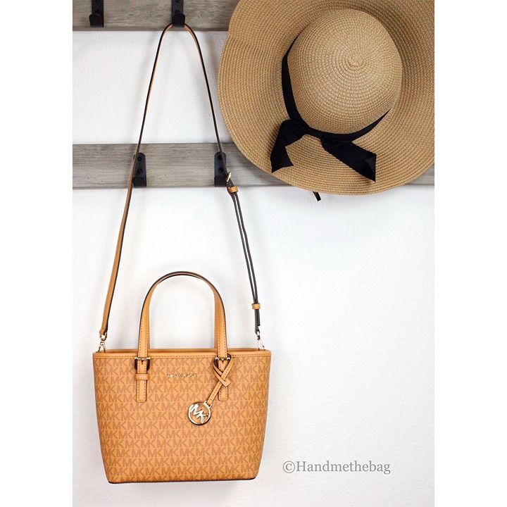 NEW Michael Kors Jet Set XS Carryall Top Zip Tote Bag Cider Shoulder Handbag NWT