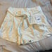 Free People everywhere you go paper bag ecru off white shorts NWT size 12