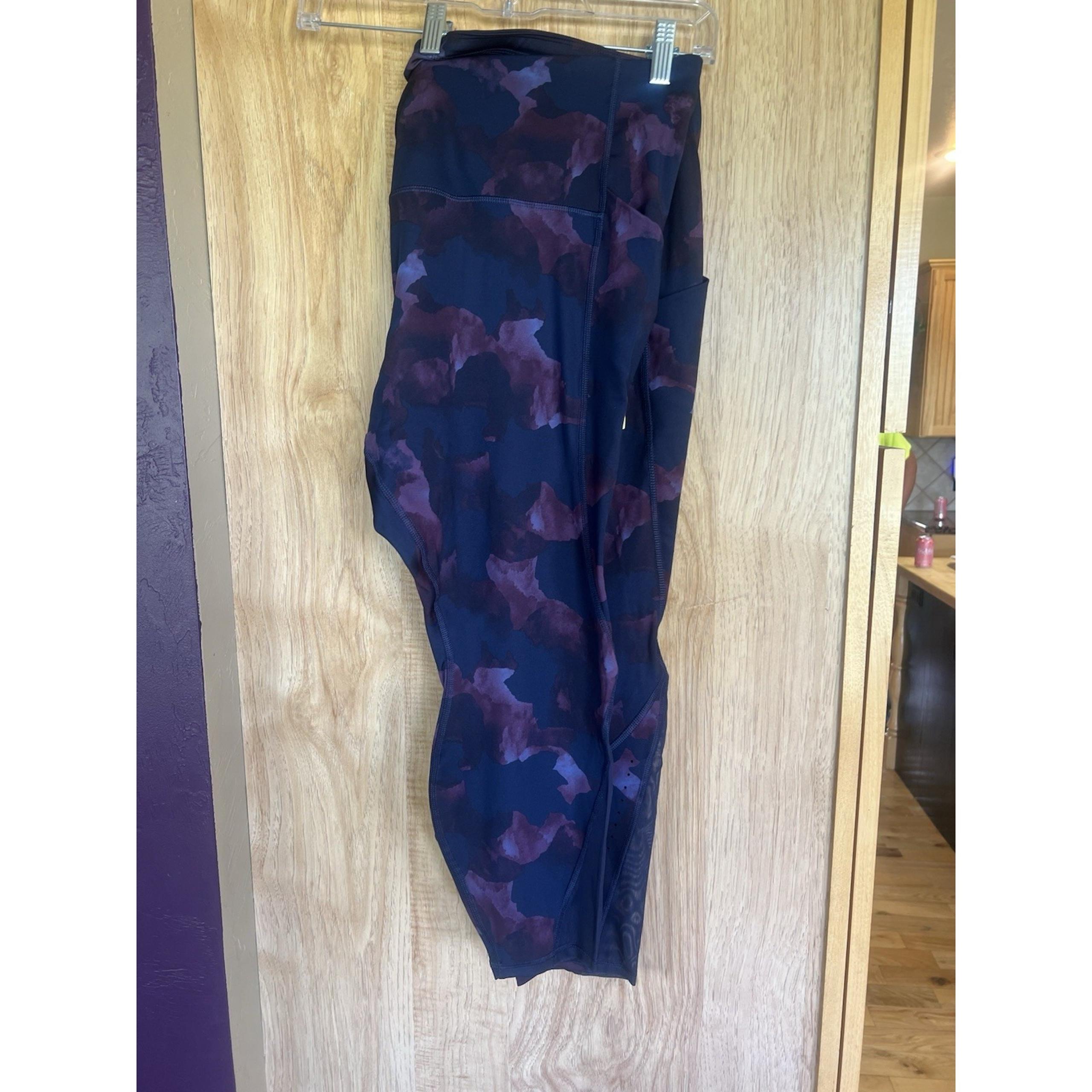All In Motion Sculpted Linear Purple Camo High Waist 7/8 Leggings -- Women's 3x