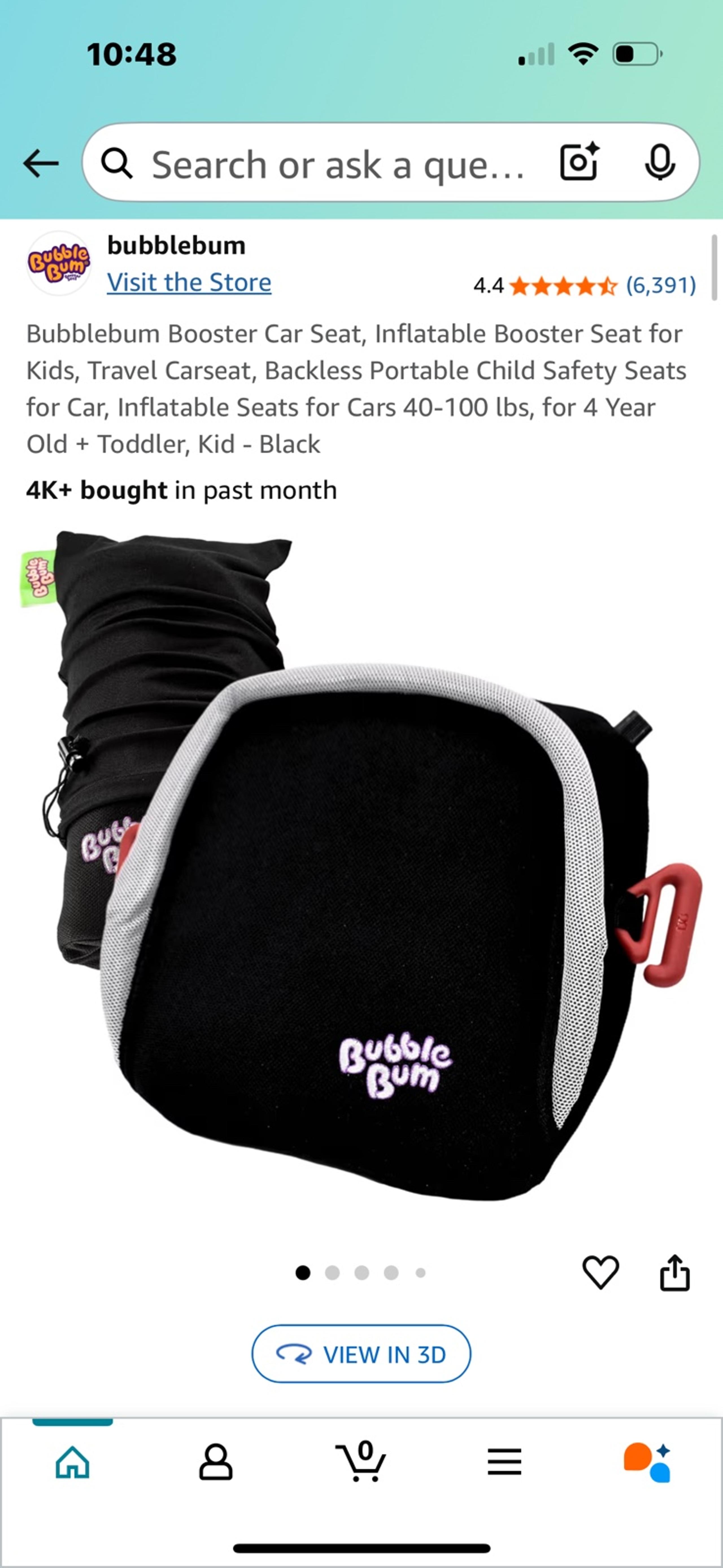 Bubble bum travel booster