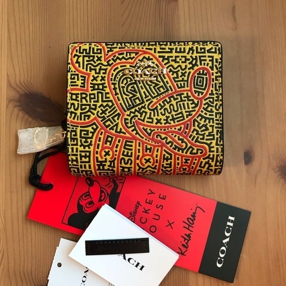 Coach Disney Mickey Mouse X Keith Haring Snap Wallet