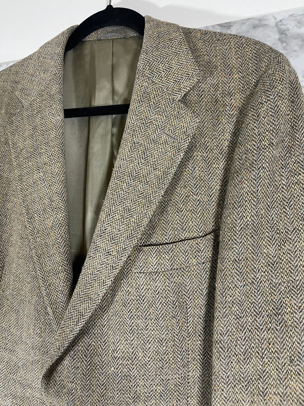 Vintage Polo University Club Ralph Lauren Sport Coat Men 42R Tweed Blazer Jacket