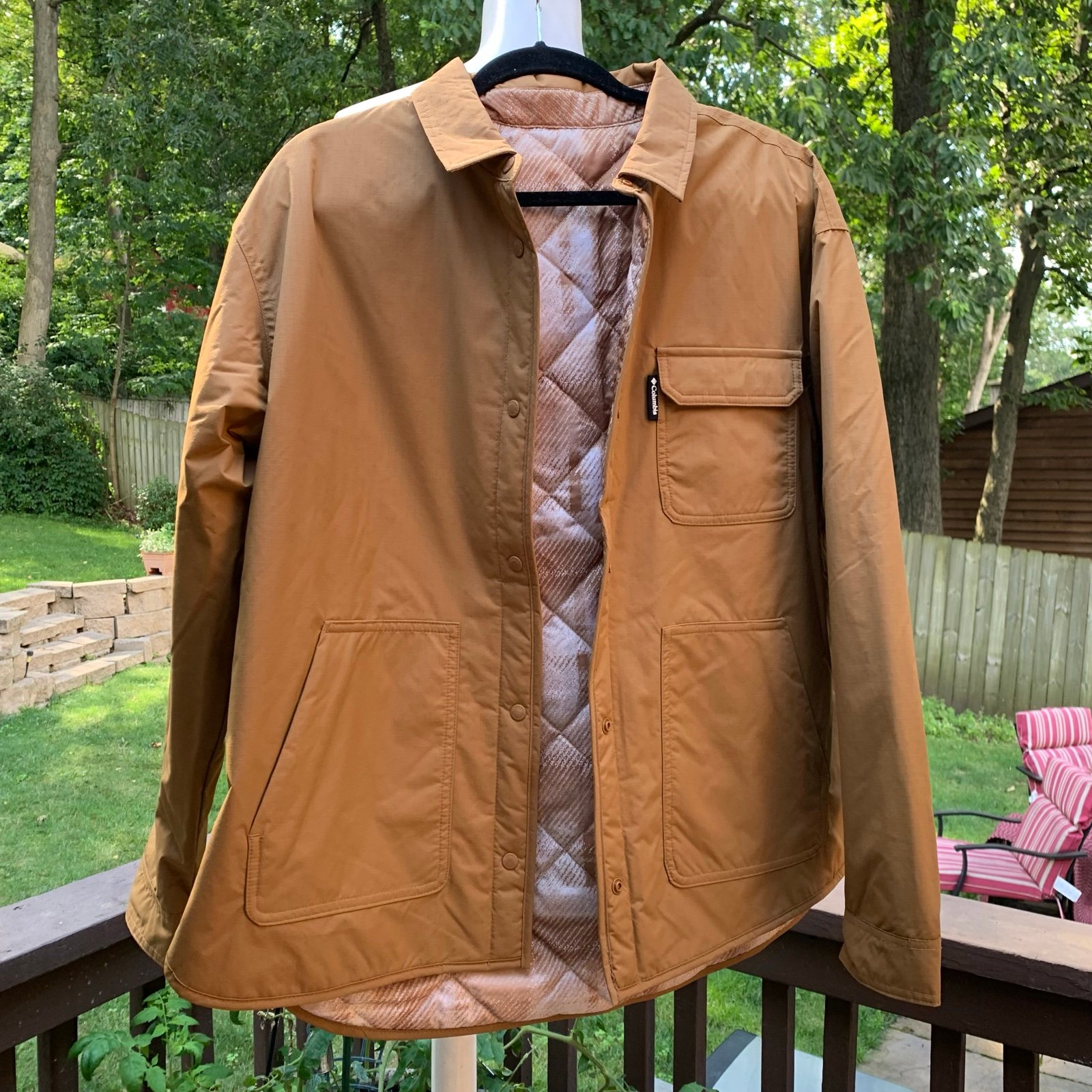 NWT Columbia Women's Longhorn Ridge Reversible Coat Jacket Size L Omni-Shield