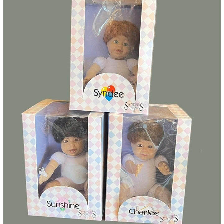 Vintage 1994 Syndees Crafts 3 Dolls Syndee Sunshine Charlee