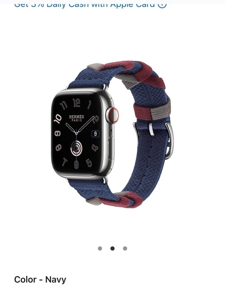 Apple Watch Hermes - 41mm Navy Bridon Single Tour
