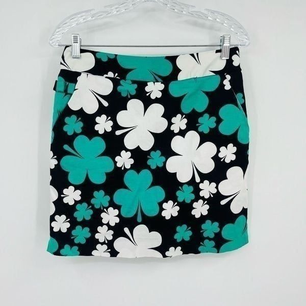 Royal and Awesome Skirt Golf Skort Paddy Par Irish Clover Green Womens Size 6