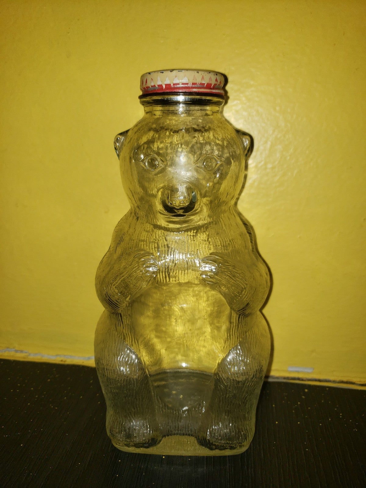 Snow Crest Bear BANK Glass Beverages Bear Piggy Coin Jar (Salem MA) Vtg 1950's Snow Crest Bear BANK Glass Beverages Bear Piggy Coin Jar (Salem MA) Vtg 1950's
