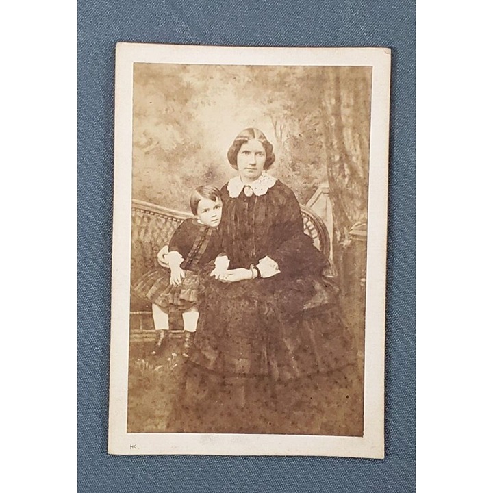 Jenny Lind Goldschmidt and her son Vintage Photo