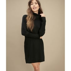 NWT Splendid Supersoft Mock Neck Dress Sweater Dress long sleeve knit Black