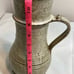 Vintage stoneware pottery pitcher Green beige brown large Stamped