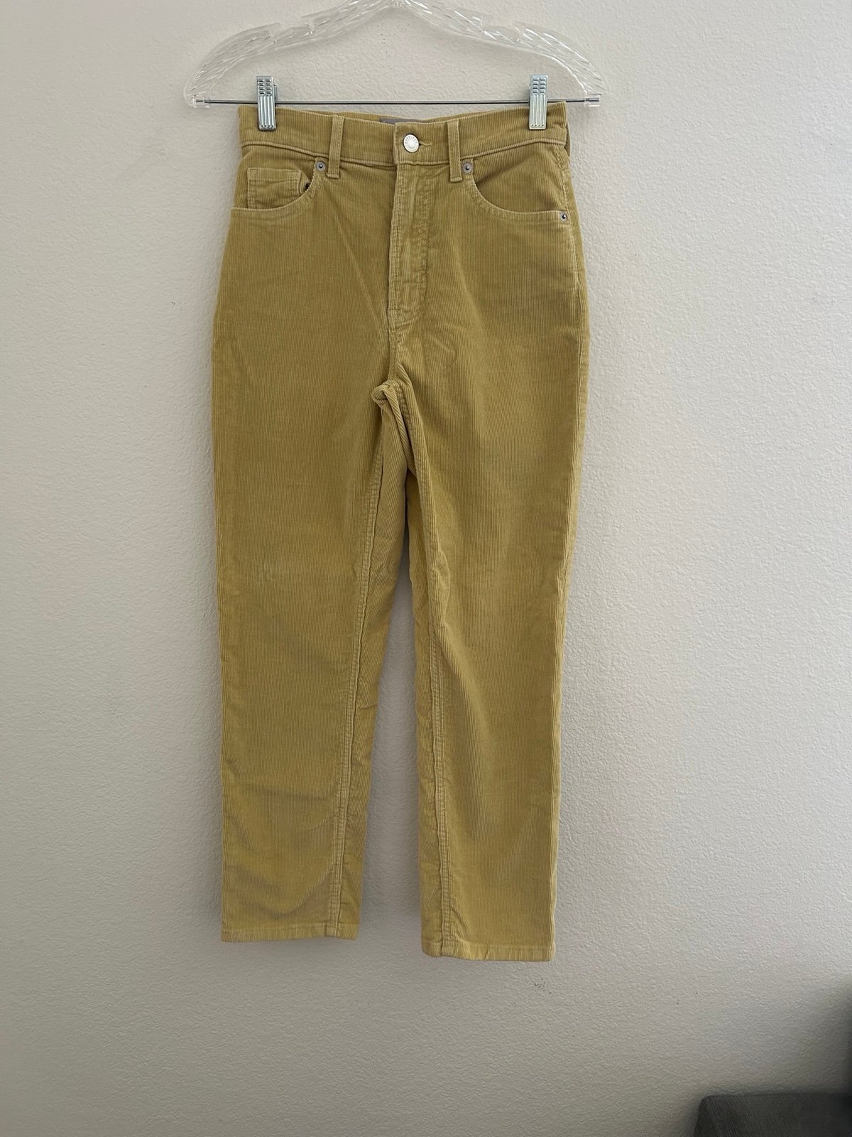 Everlane Baby Cord Cheeky Crop Pant Yellow size 24
