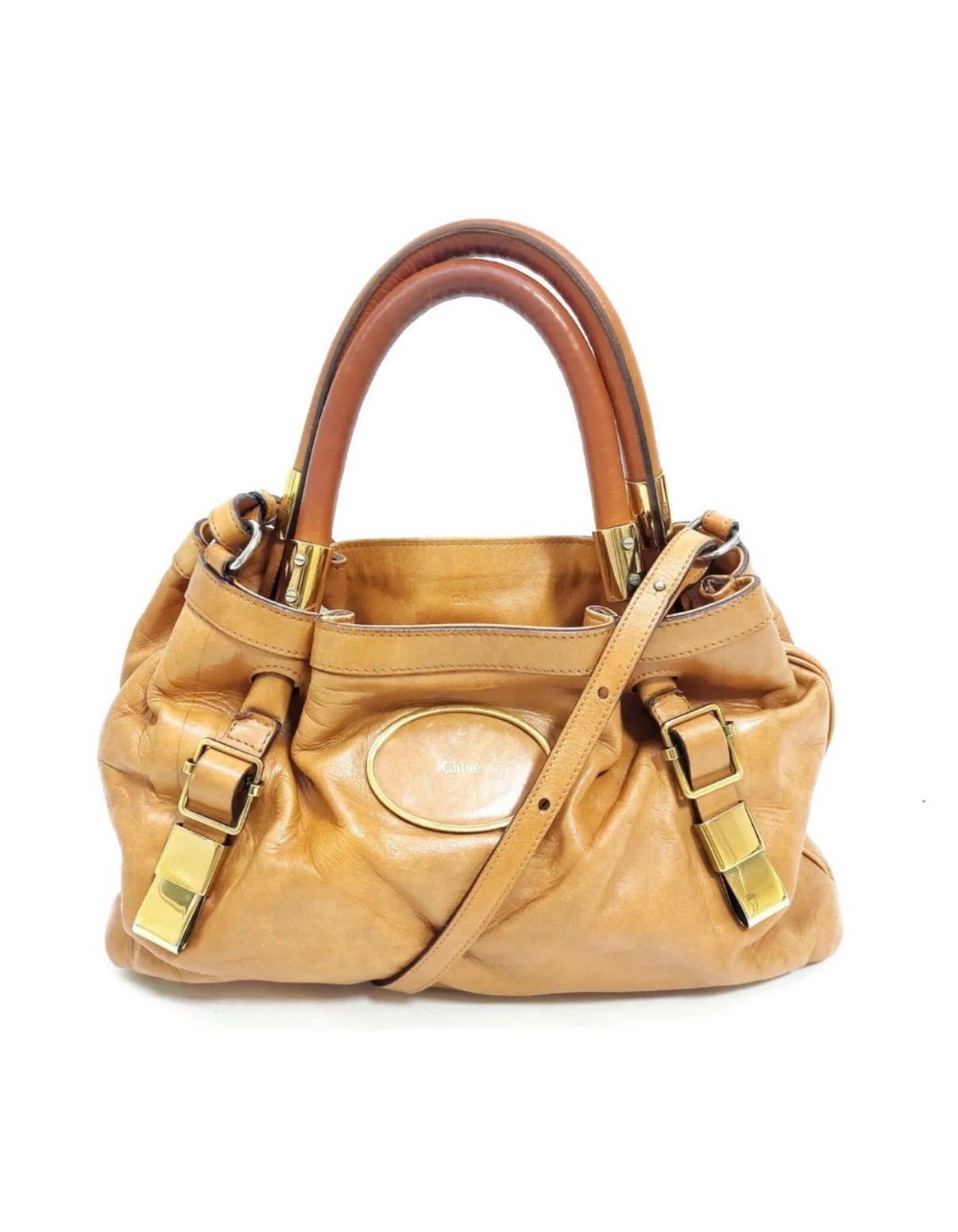 CHLOE handbag brown leather
