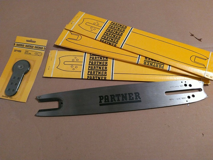 Partner Chainsaw 15 Roller Nose Bar .058 Gauge 3/8 Pitch