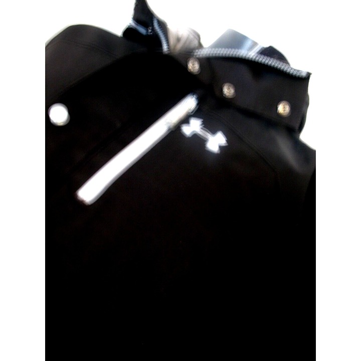 MENS UNDER ARMOUR M SOFT SHELL COAT LINED BLACK HOODED COAT go by measurement
