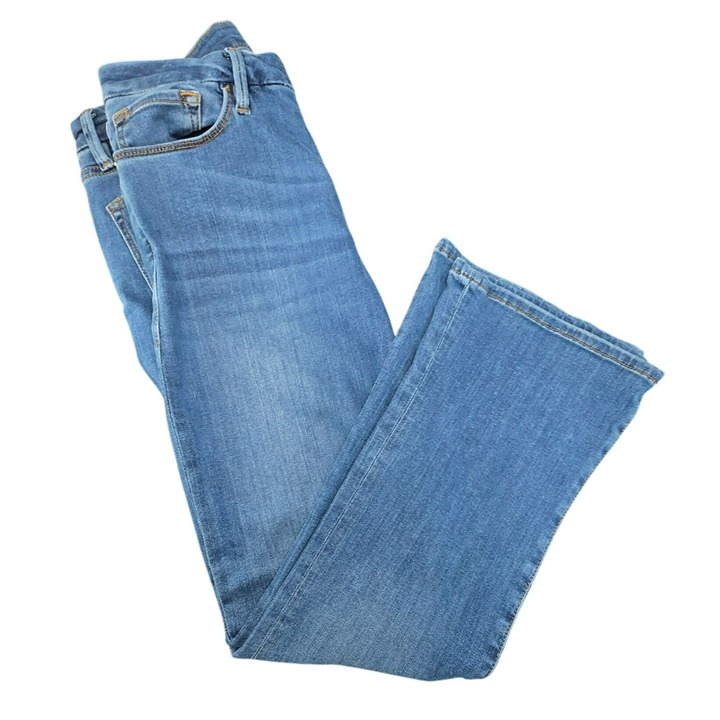 Frame Womens Le Crop Mini Boot Cut Jeans Size 28 Medium Wash Denim VL1020