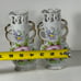 Set Of 2 Occupied Japan Porcelain Vase Flowers Gold Rim Double Handled 6”