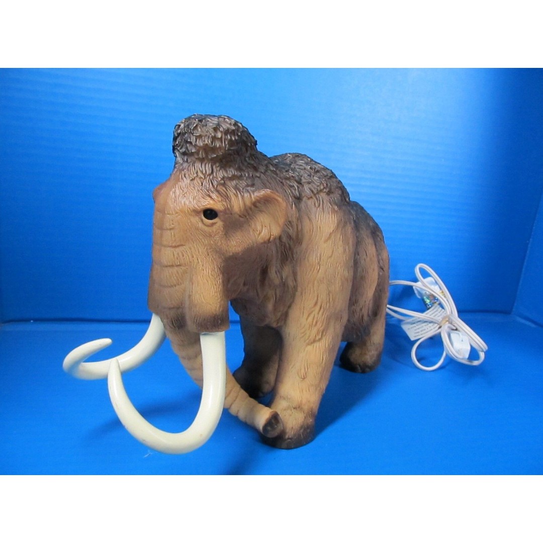 What On Earth Wooly Mammoth Table Lamp Accent Night Light Sculpture 11.75 x 8