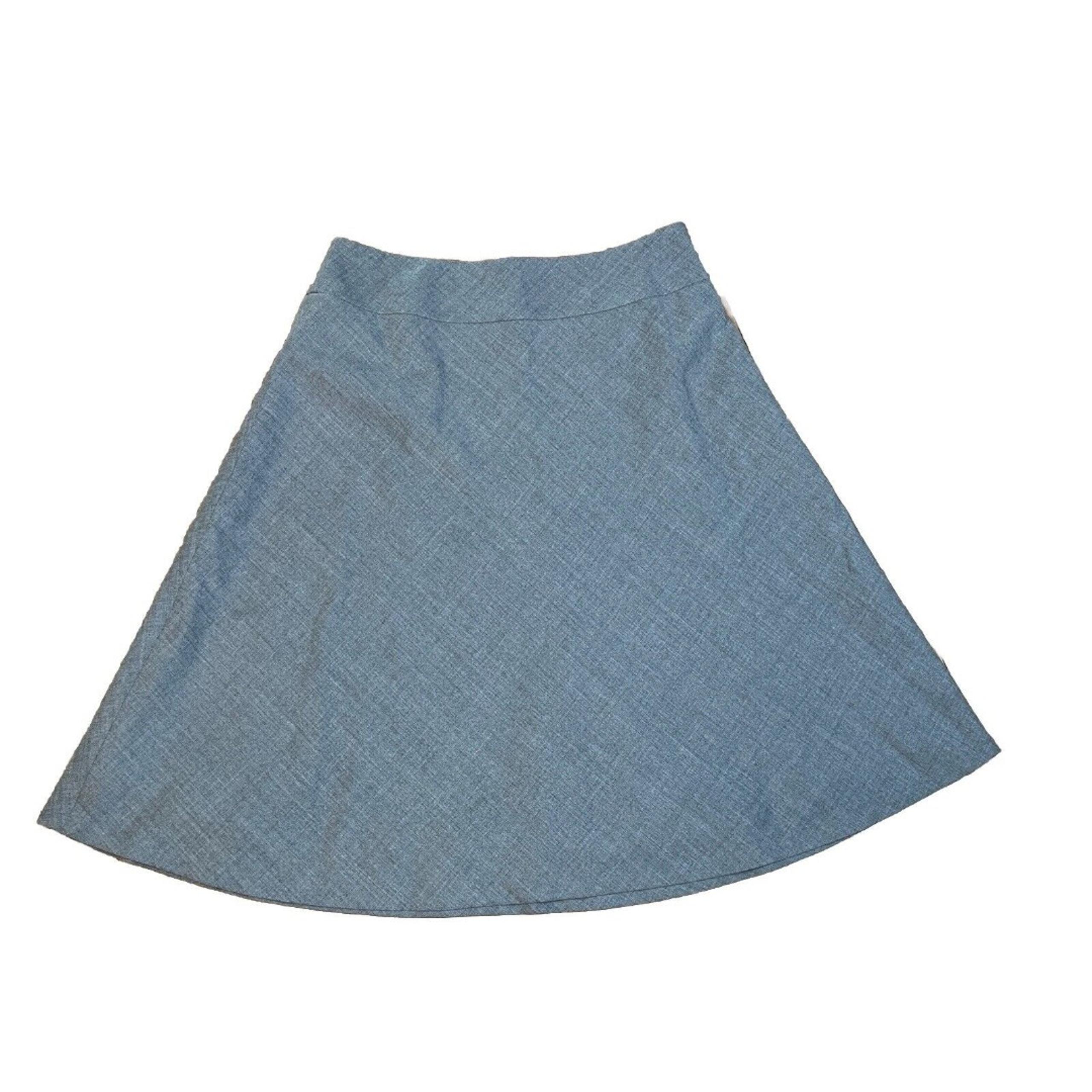 Vintage Pendleton Virgin Wool Modest Skirt Women Size 16 Petite Gray A-line EUC