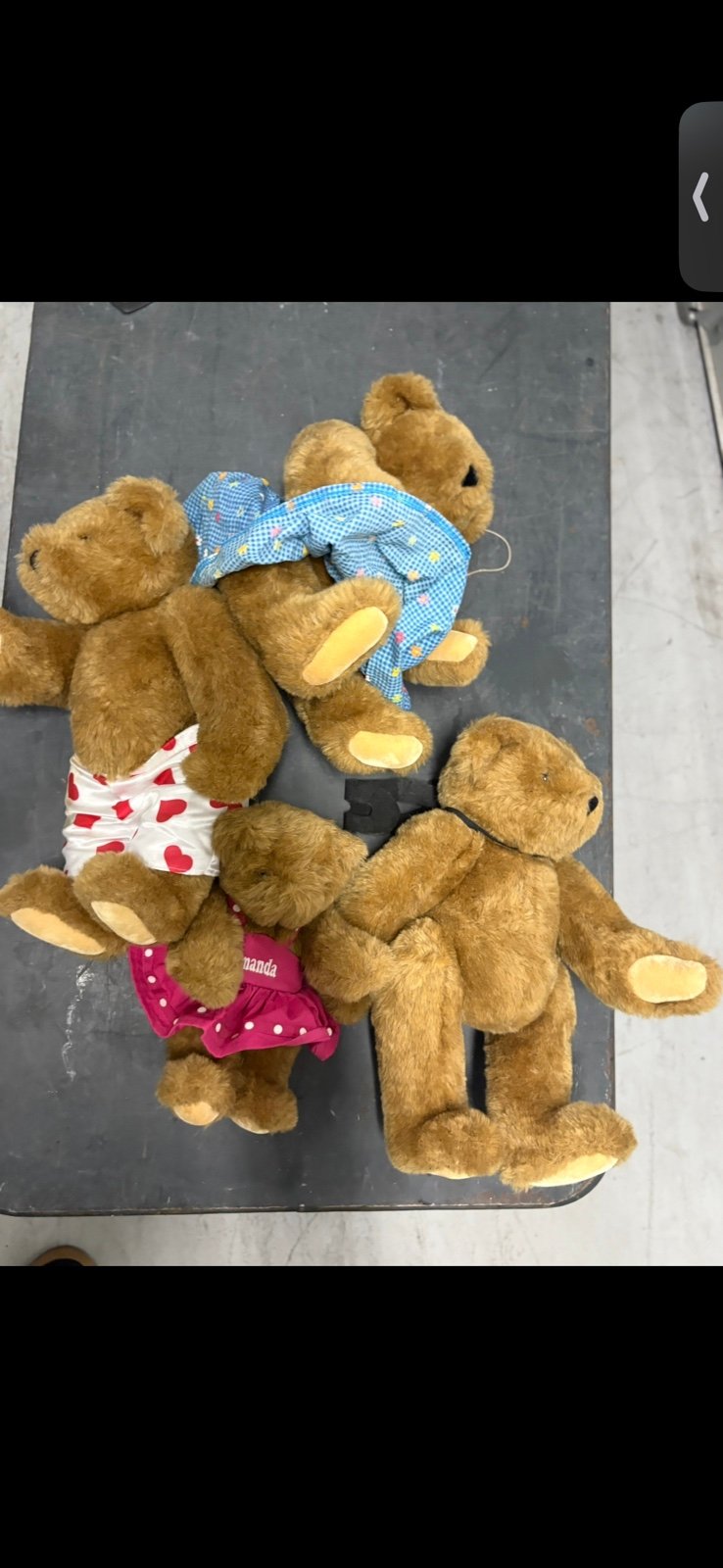 Lot of 4 Vermont Teddy Bears Jointed Poseable