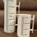 Set of 2 Ceramic Pitchers with Fun Measurement Markers