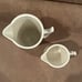 Set of 2 Ceramic Pitchers with Fun Measurement Markers