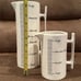 Set of 2 Ceramic Pitchers with Fun Measurement Markers