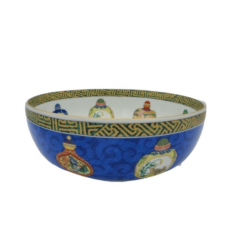 Japanese Maebata China Seas bowl Vintage Beautiful snuff bottles blue porcelain