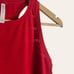Athleta High Neck Chi Double Stripe Red Tank Top Size Small