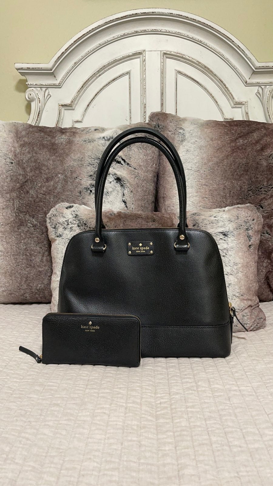 EUC kate spade dome satchel & wallet