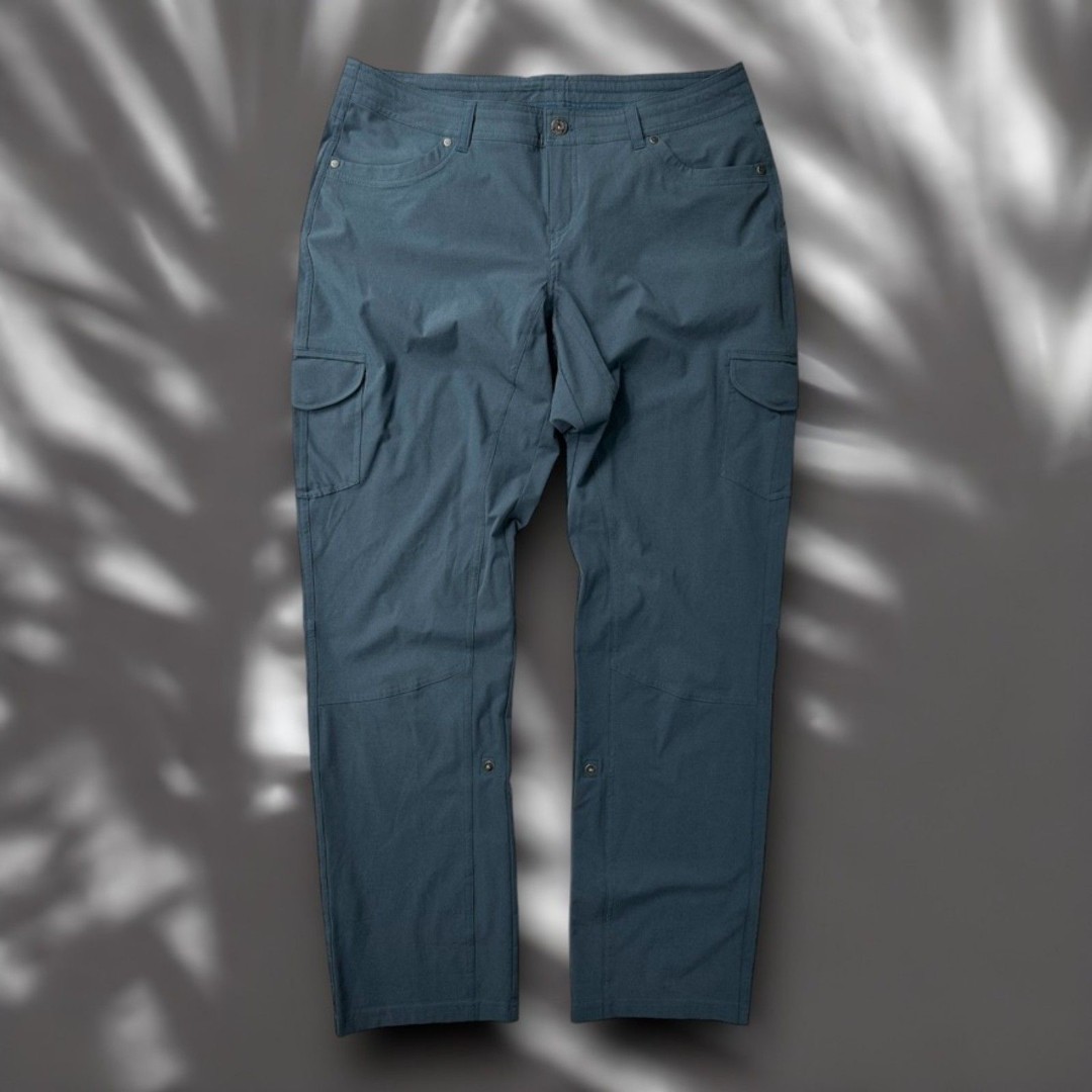 Women's Kuhl Size 14 Cargo Gorpcore Hiking Stone Blue Pants