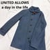 A day in the life of a wool blend dark gray coat from UNITEDALLOWS.