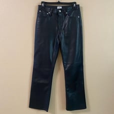 J Crew New Size 27 Black High Rise Slim Demi Boot Buttery Soft Faux Leather Pant