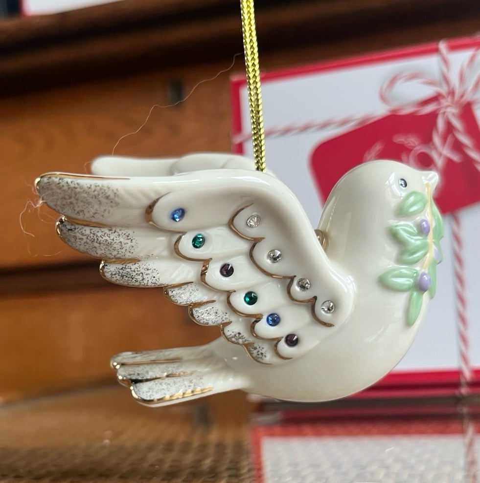 Lenox Annual Holiday Gems Ornament, Christmas Dove Ornament 2020, Original Box