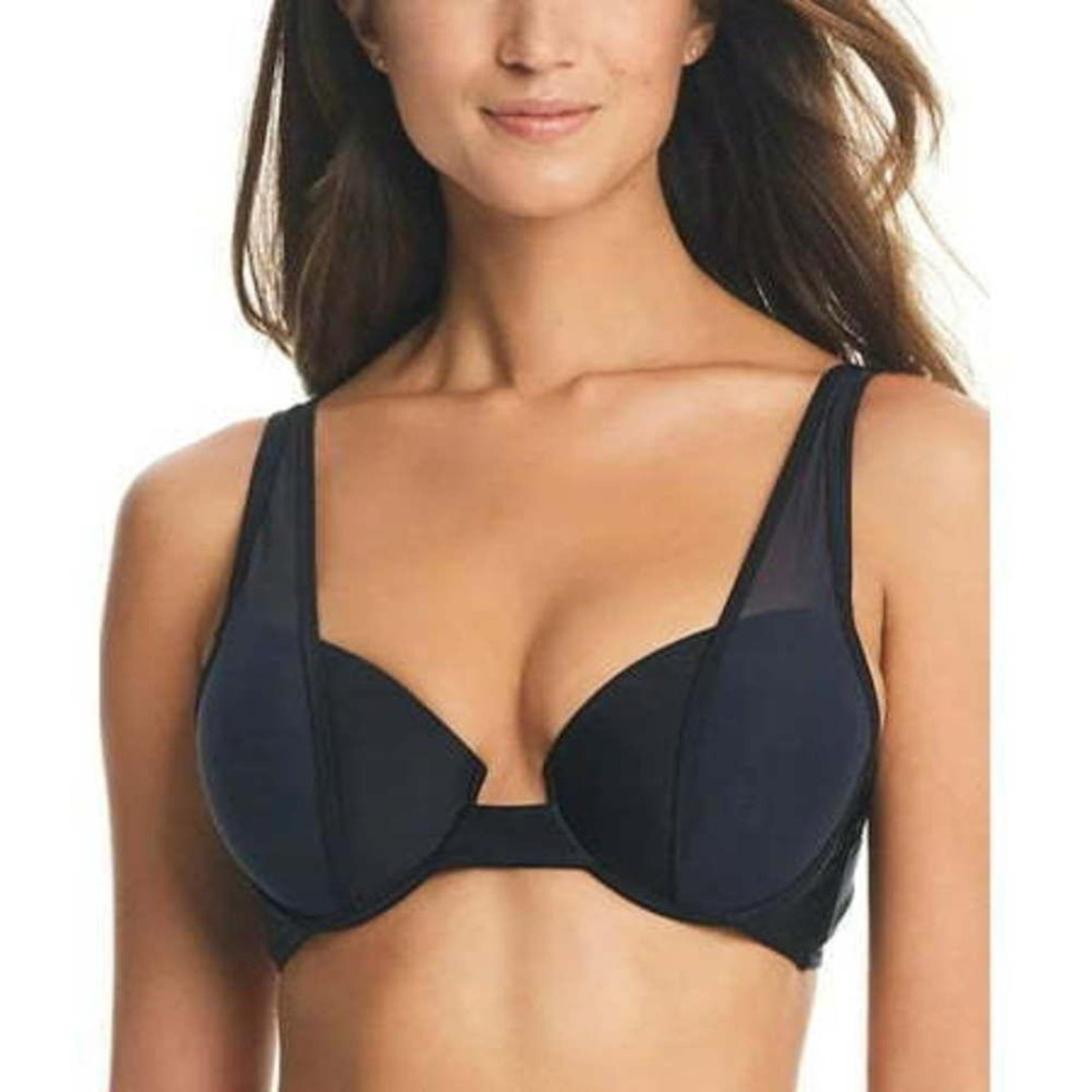 NWT Bar III Natural beauty balconette bikini swim top – Size XL – Black