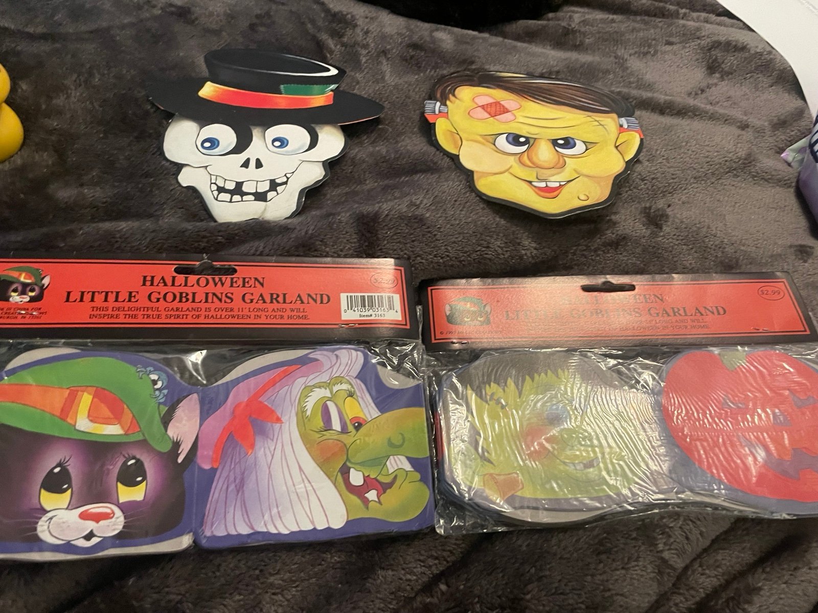 Vintage Halloween bags and decor - 2 sets of bags, diecuts, and garlands