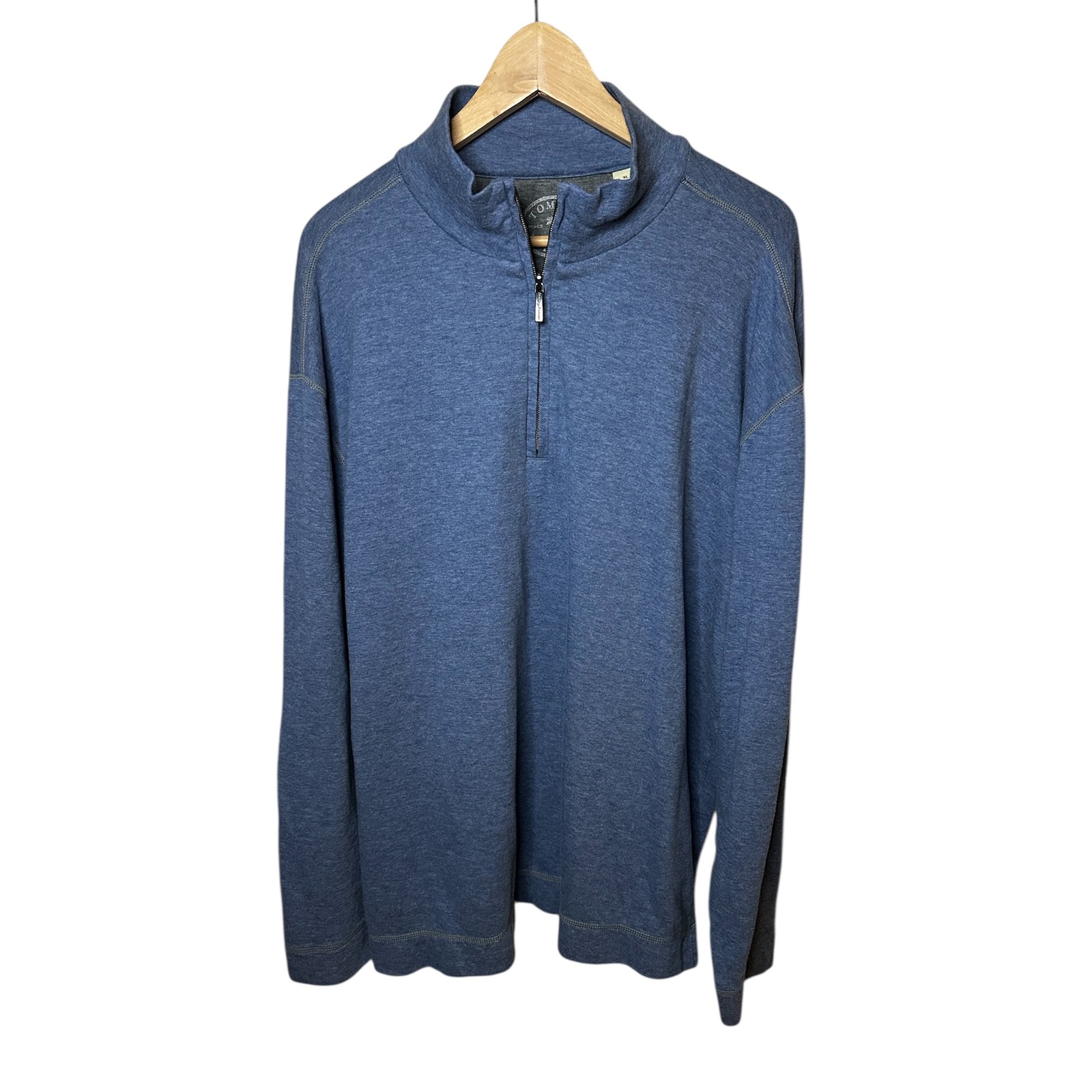 Tommy Bahama Men's Half Zip Sweatshirt XL Blue Extra Soft