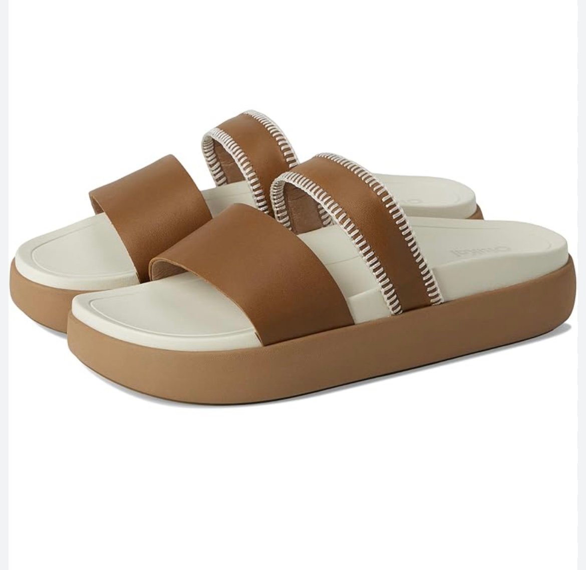 OLUKAI PAE Platform Comfort Sandals Brown 8