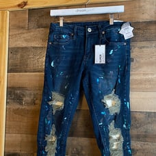 Rue 21 Super Skinny Jeans Mens 30 x 30 NEW Supreme Flex Paint Distressed Premium