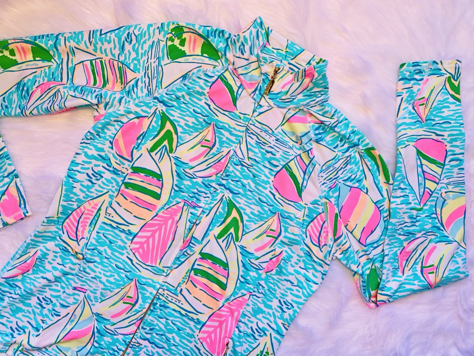Lilly Pulitzer You Gotta Regatta HTF RARE Large Luxletic Jacket