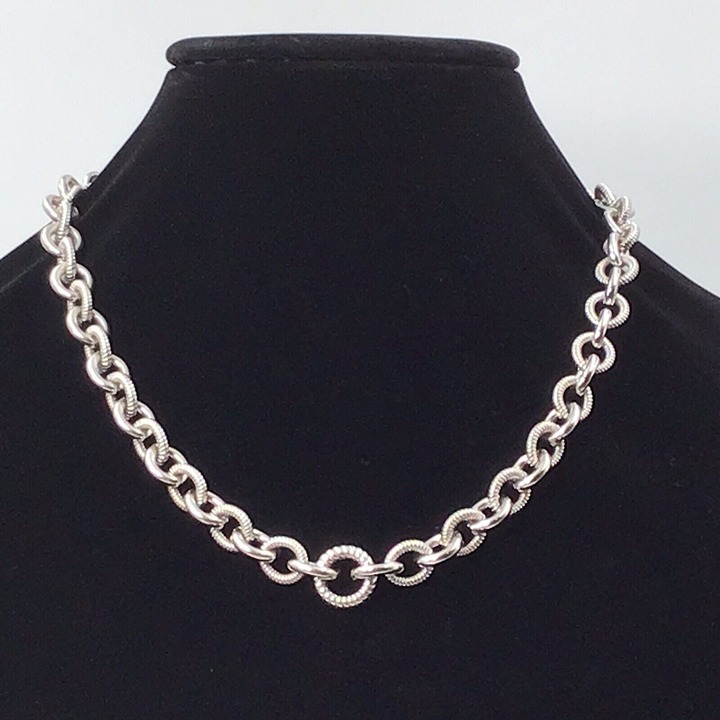 Judith Ripka Sterling Silver Cable Chain 108 Grams 19.5” 11mm