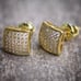 MEN'S 0.6CT AAA Cubic Zirconia ICE OUT SQUARE SCREW BACK STUD EARRING 5MM