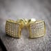 MEN'S 0.6CT AAA Cubic Zirconia ICE OUT SQUARE SCREW BACK STUD EARRING 5MM