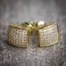 MEN'S 0.6CT AAA Cubic Zirconia ICE OUT SQUARE SCREW BACK STUD EARRING 5MM