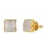 MEN'S 0.6CT AAA Cubic Zirconia ICE OUT SQUARE SCREW BACK STUD EARRING 5MM