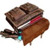 18 Inch Retro Brown Buffalo Hunter Leather Laptop Messenger Bag Office Briefcase